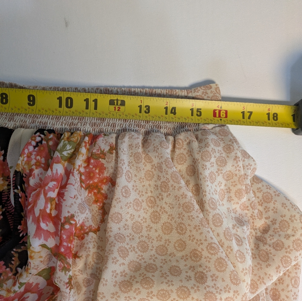 Free People Lovely Lady Floral Maxi High-Low Elastic Waist Lined Sz L Skirt Boho - Picture 10 of 11